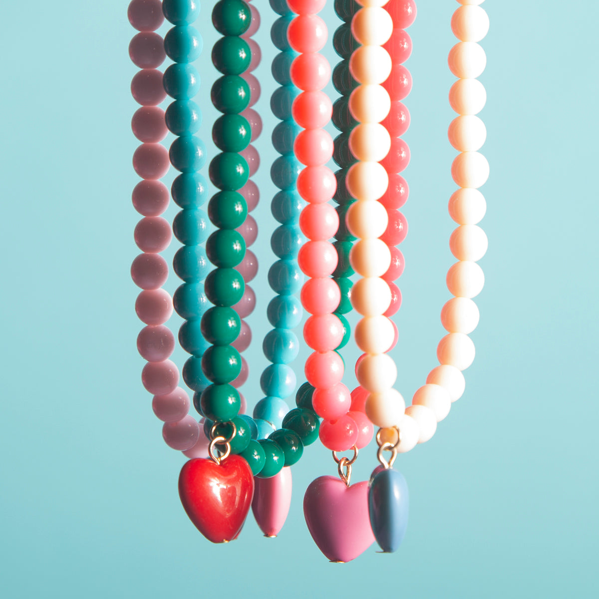 The "Cupid" Beaded Heart necklace - colours assorted-New Arrivals 2025-Little Fish Co.