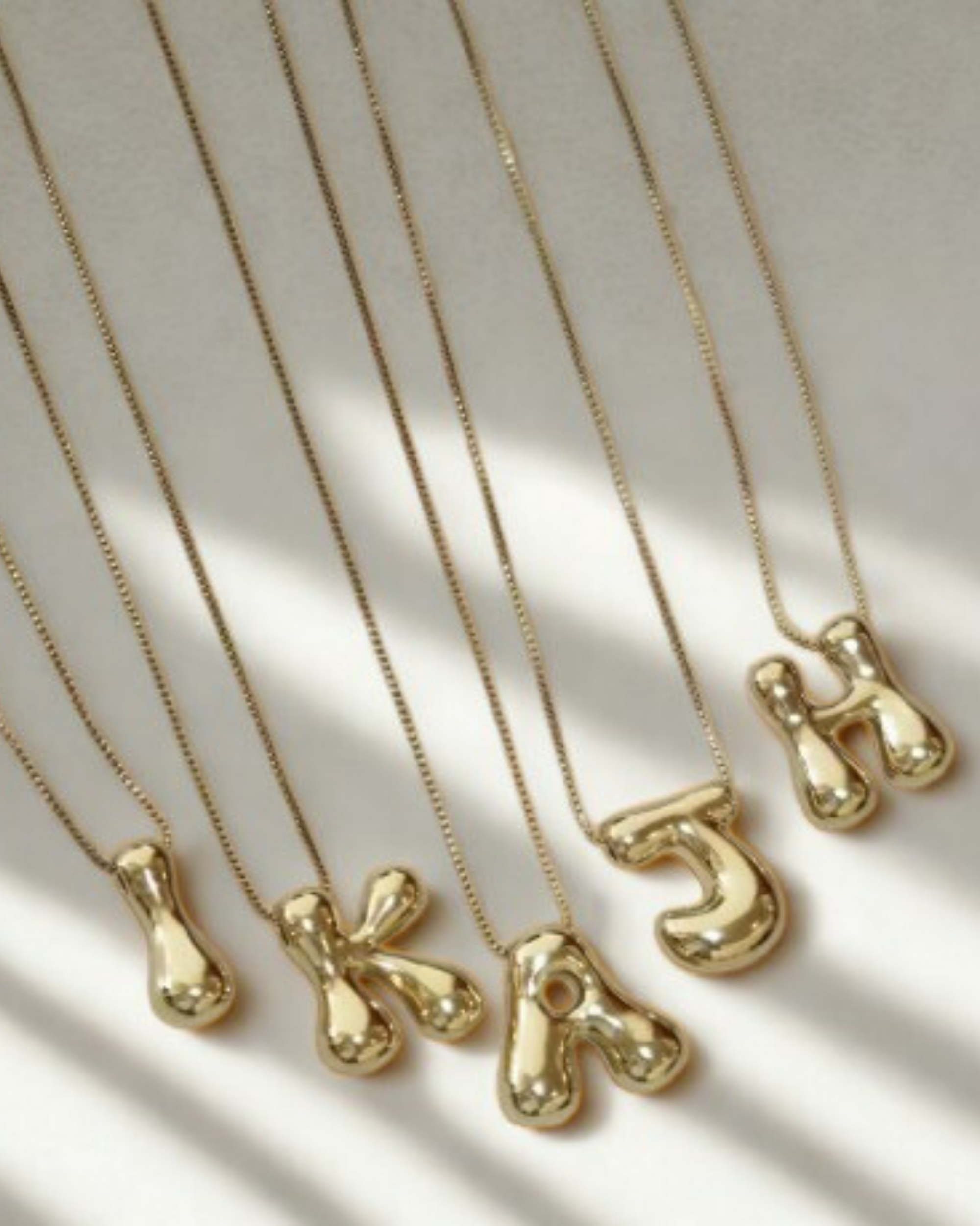 The Goldie - Bubble Initial necklace