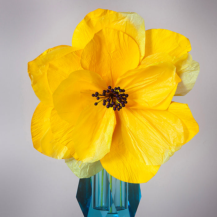 Sakura Paper Flower - Yellow-Paper Flowers-Little Fish Co.
