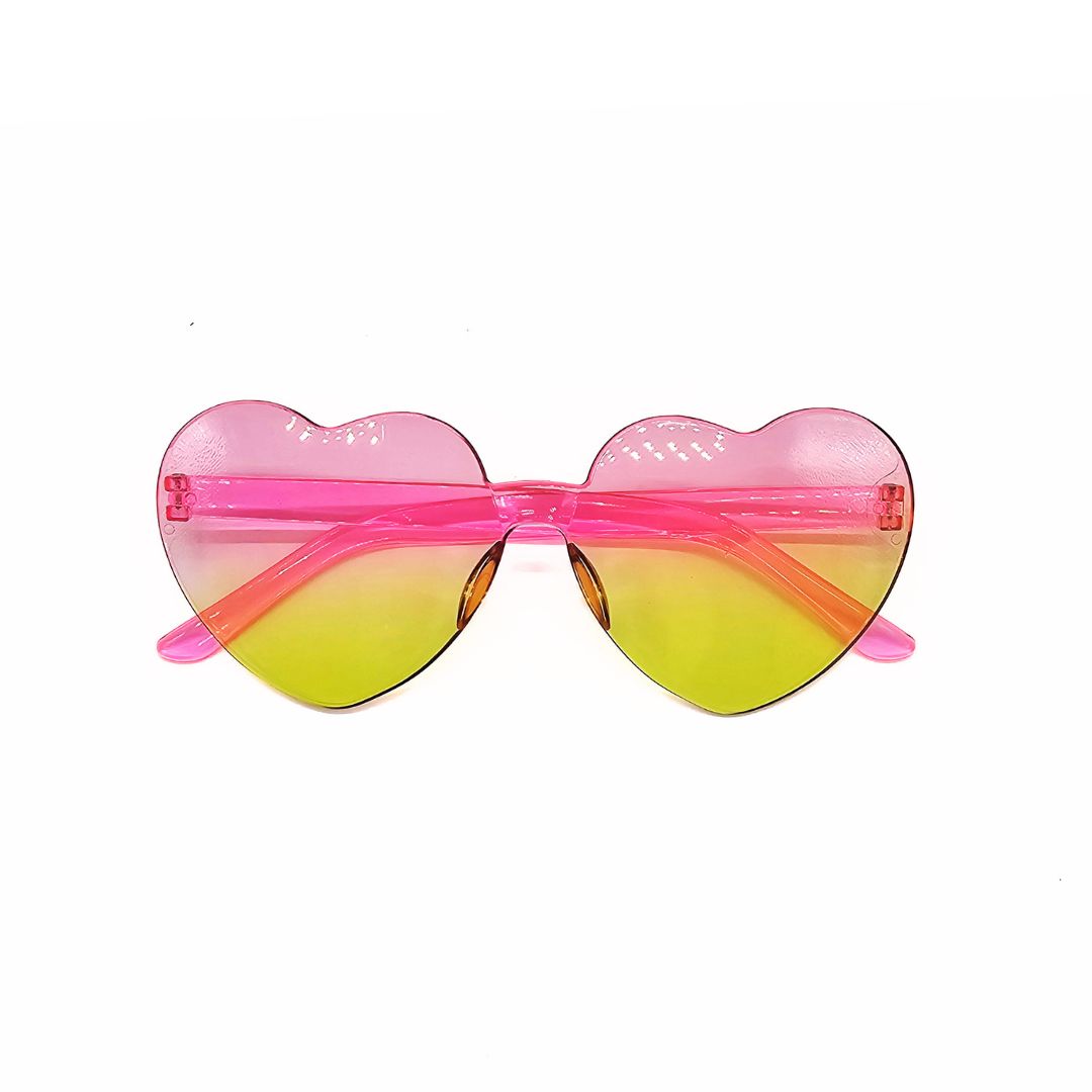 Kids heart fashion glasses Pink Yellow-Little Fish Co.