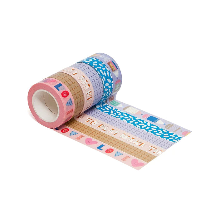 6 Washi Tapes Make time to play-Fashion-Little Fish Co.