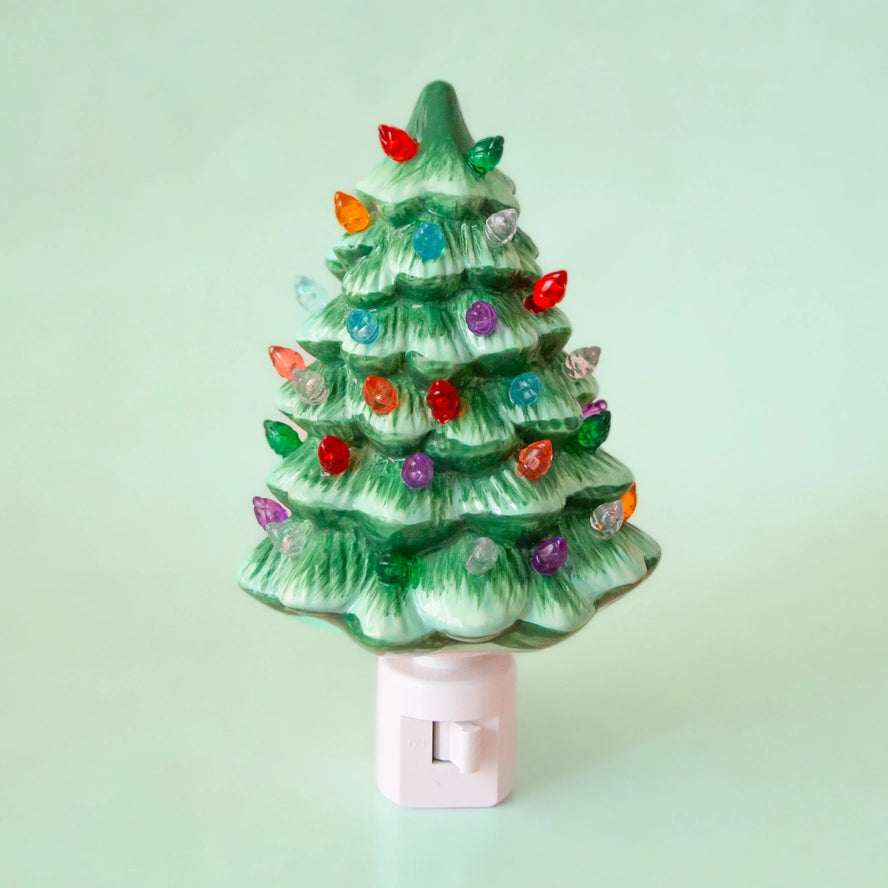 Vintage tree night light - Green-Top 30 Christmas-Little Fish Co.