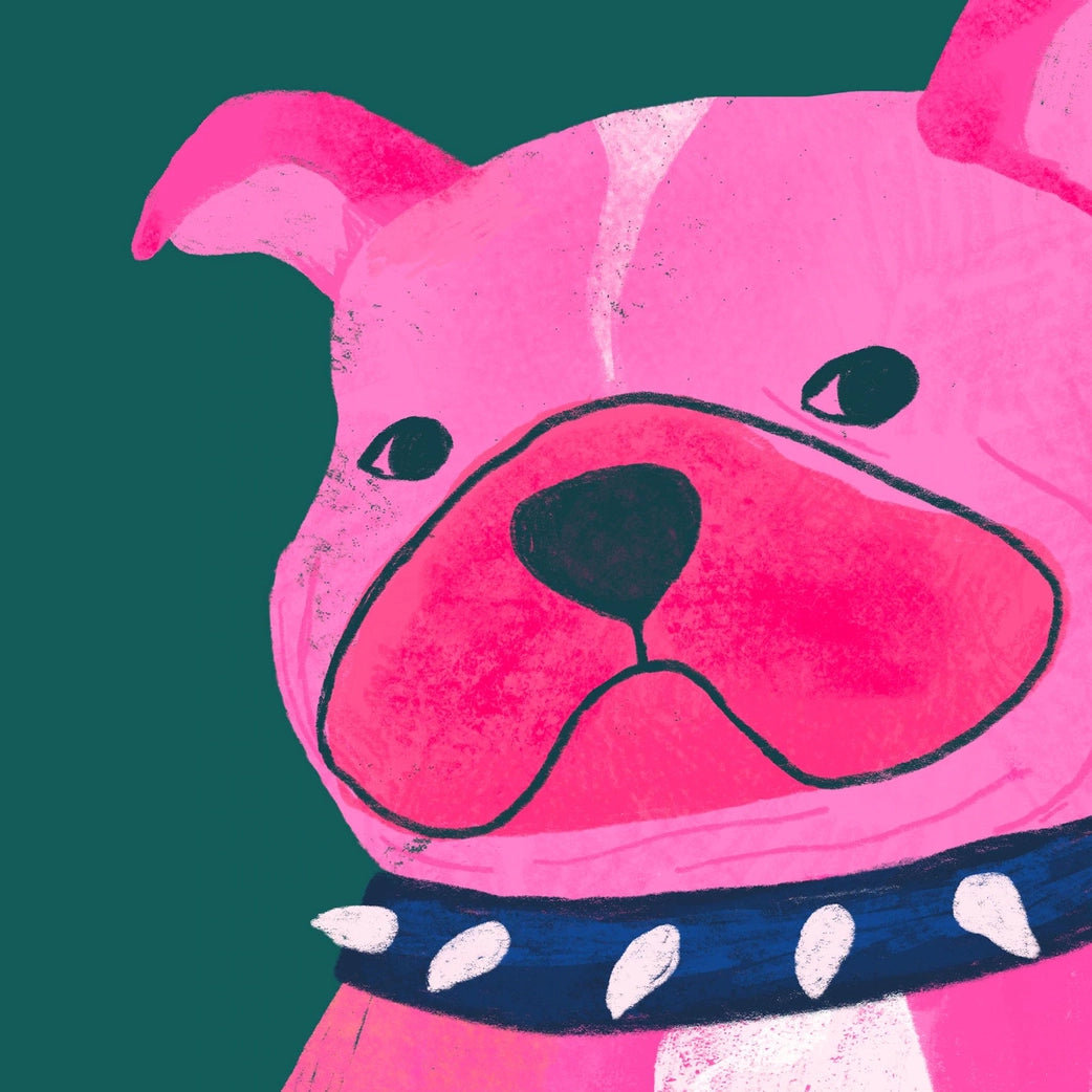 Whimsical Pink Bully 8 x 10