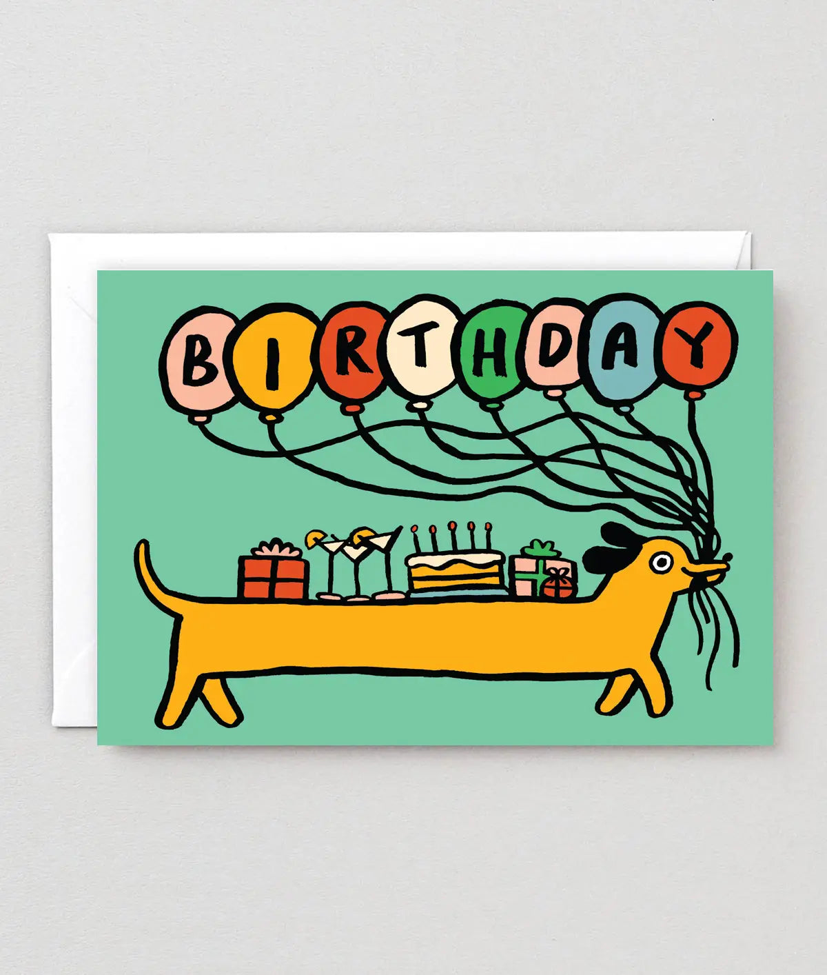 Birthday sausage dog greeting card-Fun-Little Fish Co.