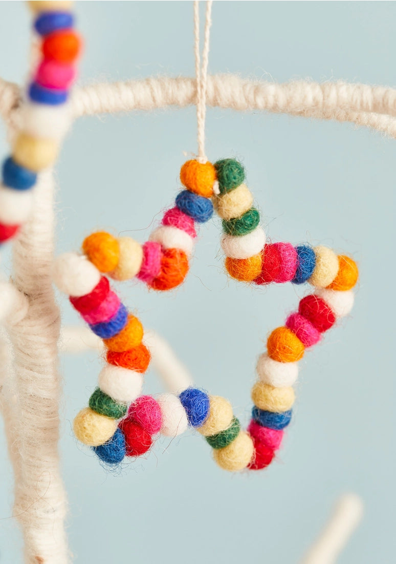 Mini Felt Ball Hanging decorations