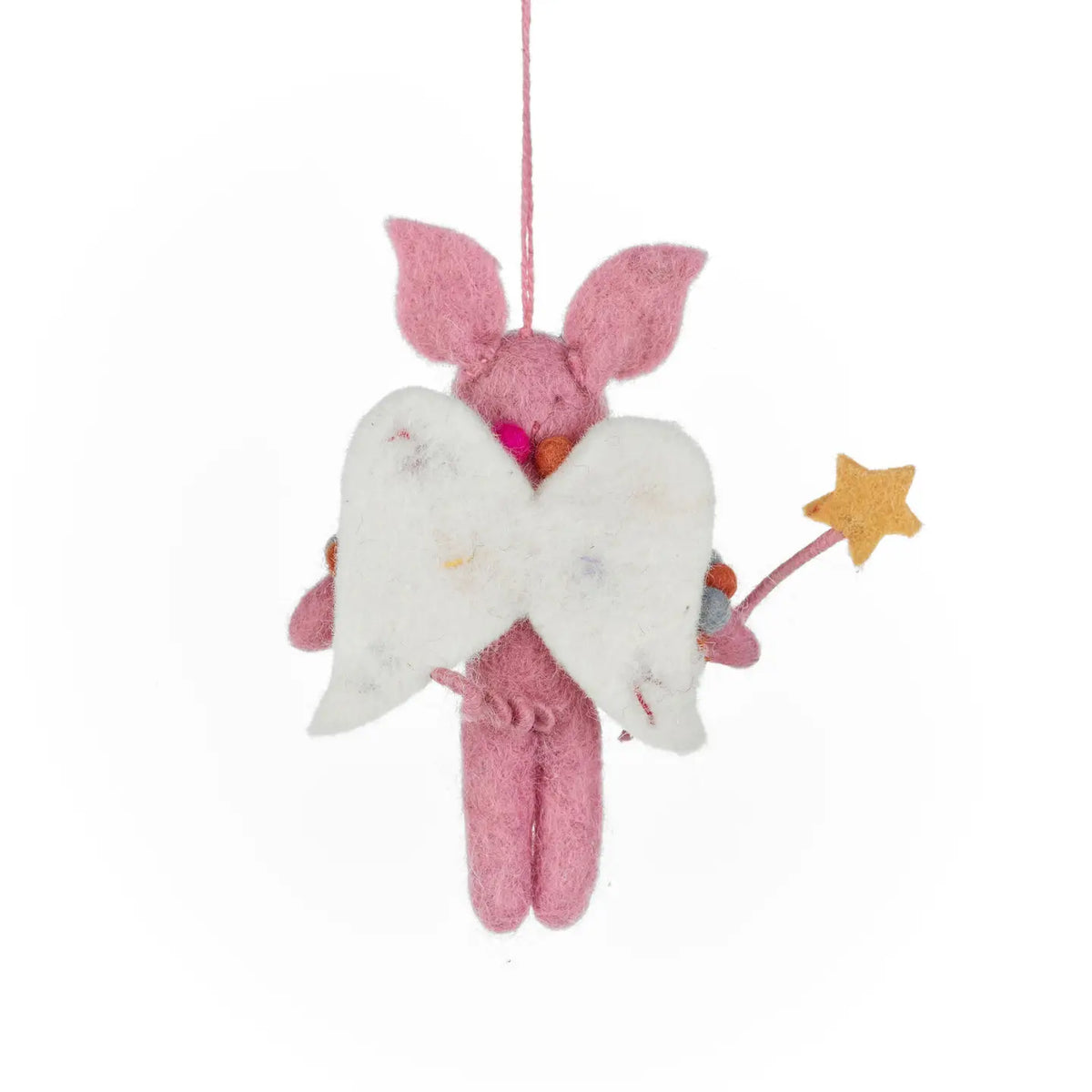 Handmade Penelope Pig felt decoration