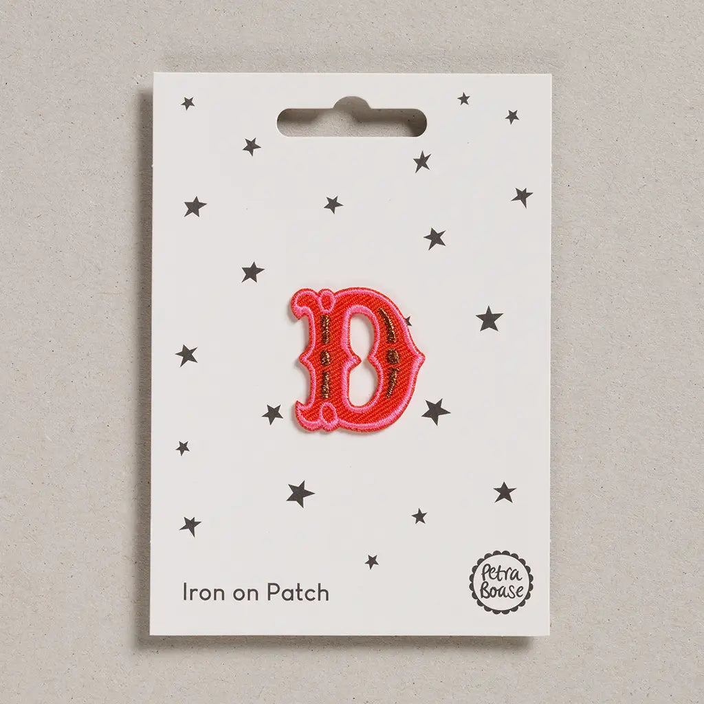 Iron on patch - Letter D-Fun-Little Fish Co.