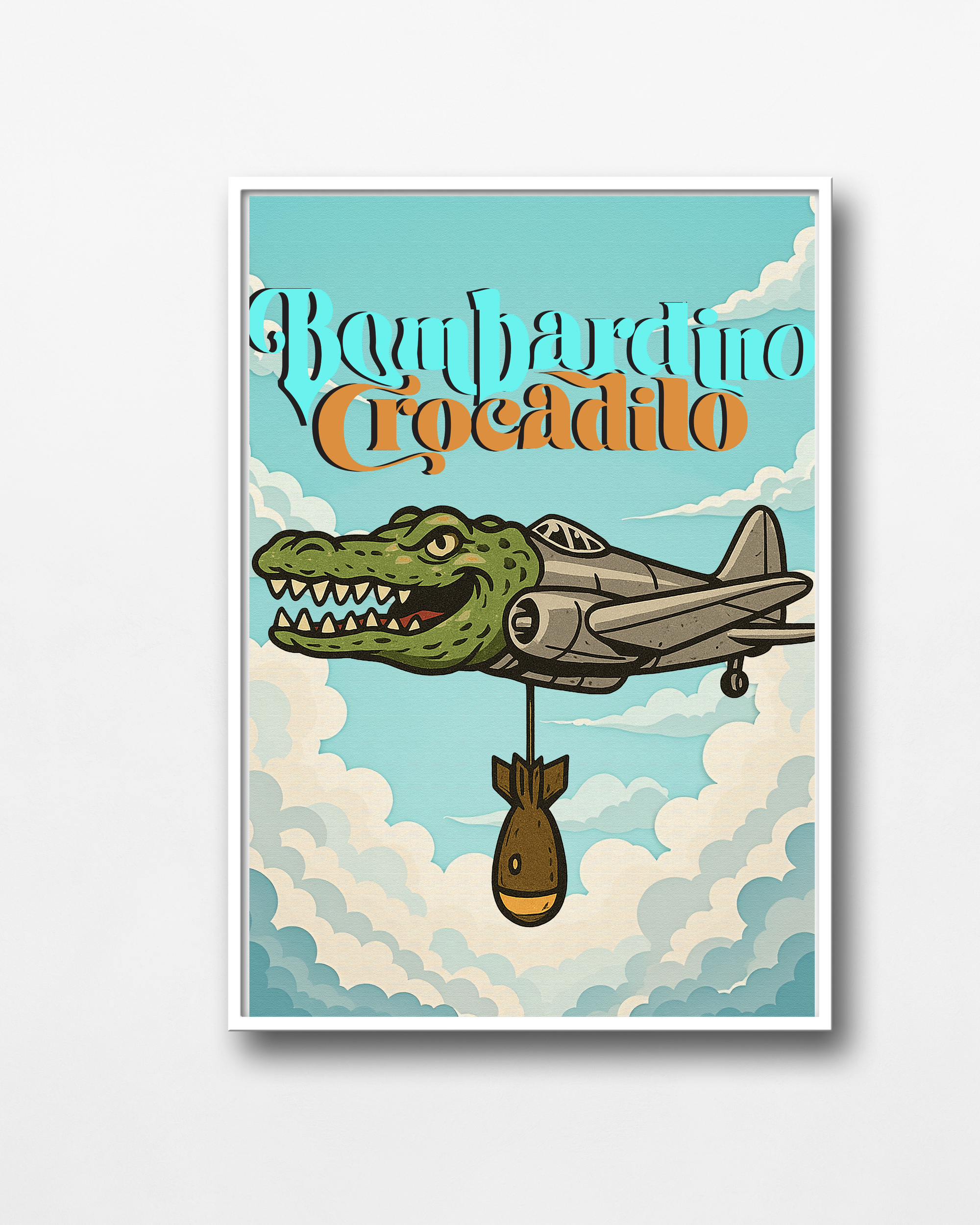 Italian Brain rot - Bombardino Crocodilo-Art-Little Fish Co.