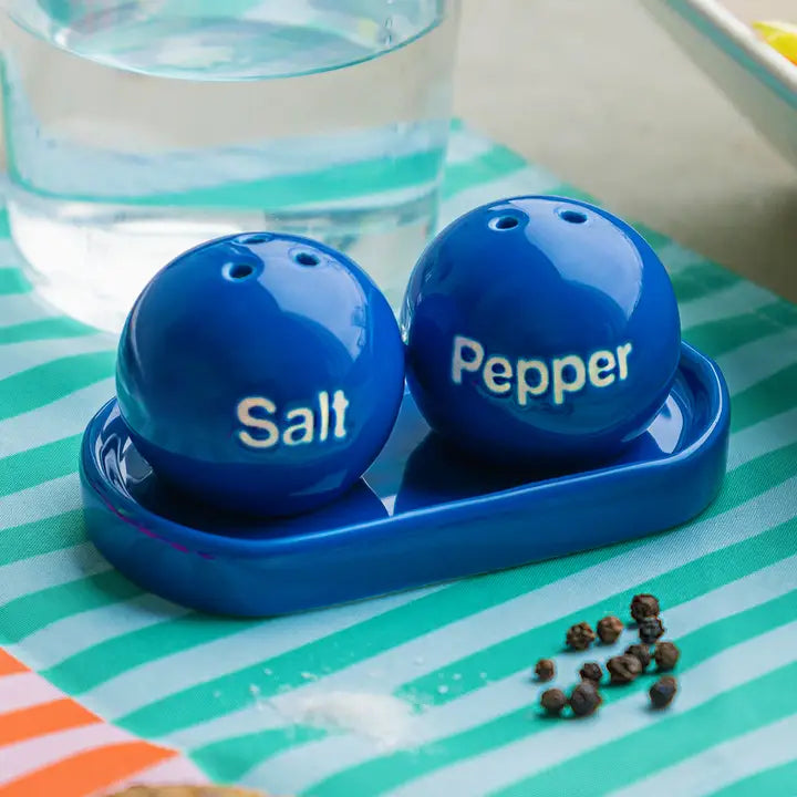 Ping Pong Salt and Pepper Set Blue