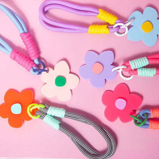 Bold Flora Key Rope -Hot orange / blue-New Arrivals-Little Fish Co.