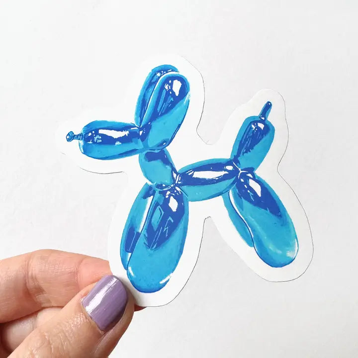 Balloon Dog Sticker in Blue-New Arrivals 2025-Little Fish Co.