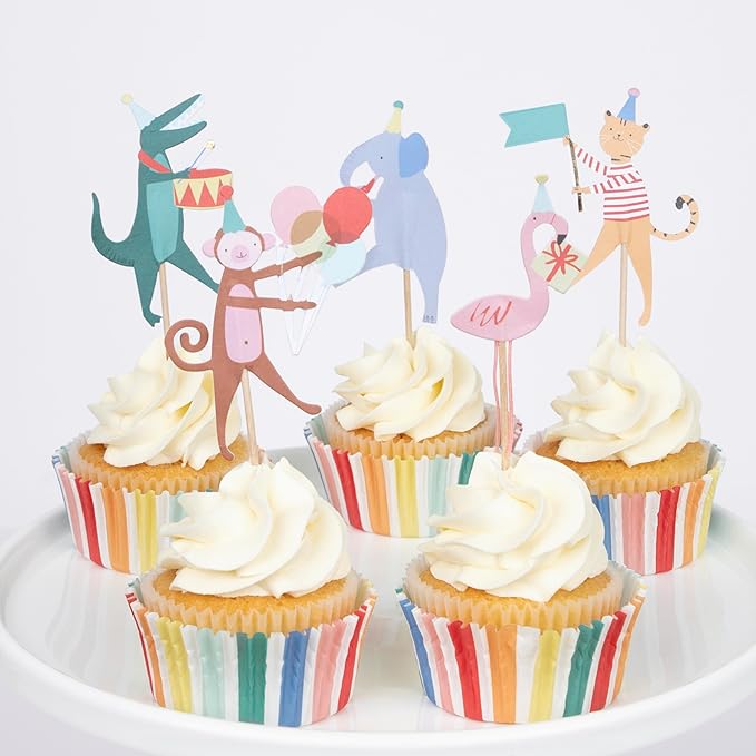 Animal Parade cup cake kit ( 24 toppers)-Fun-Little Fish Co.