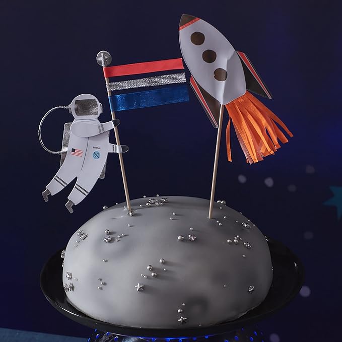 Space cake topper (2pack)-Fun-Little Fish Co.