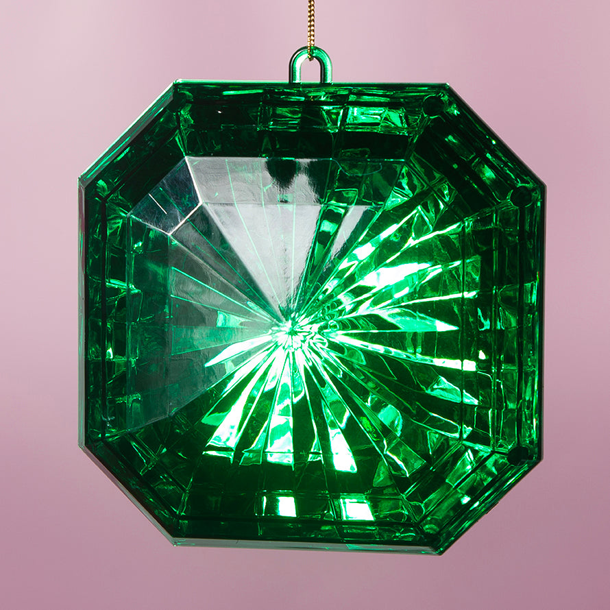 Bedazzler giant Square jewel Christmas tree Ornament Emerald Green-Little Fish Co.