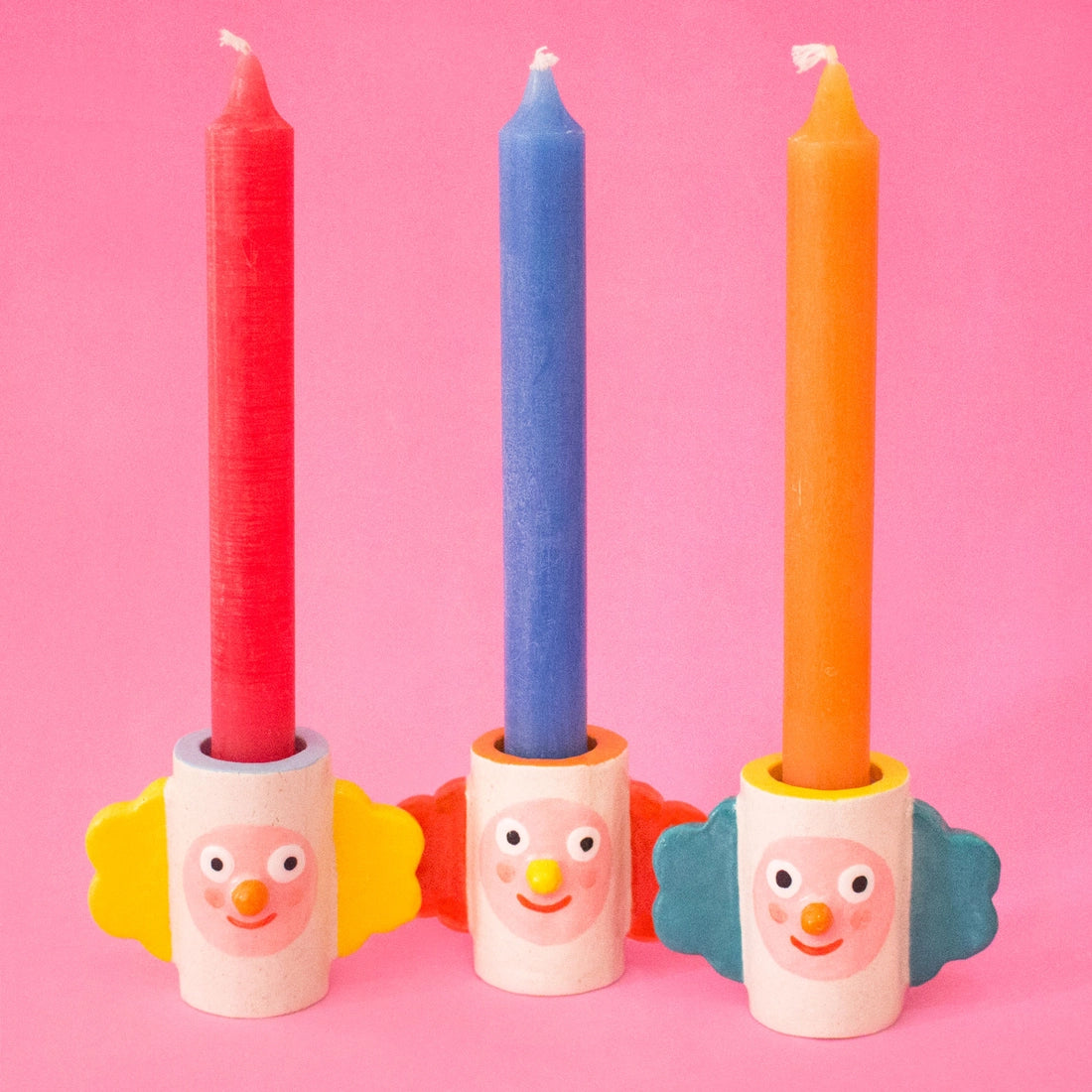 Little Clown Ceramic Candle Holder / Vase-Little Fish Co.