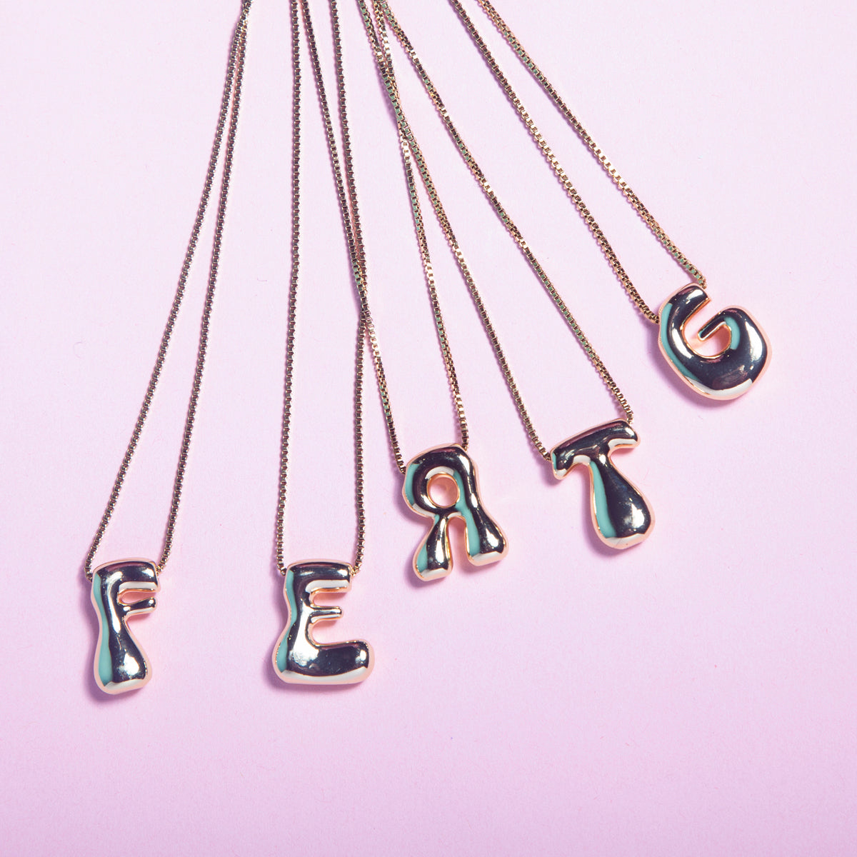 The "Goldie" - Bubble Initial necklace-New Arrivals 2025-Little Fish Co.