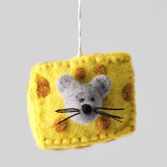 Handmade Mouse in Cheese Hanging Ornament-Top 30 Christmas-Little Fish Co.