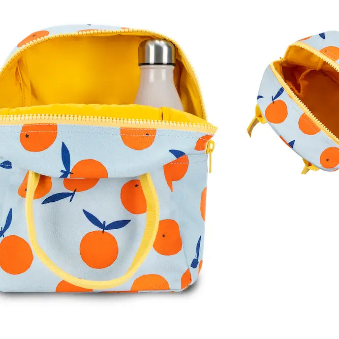 Machine washable Zipper lunch bag - Oranges-Little Fish Co.