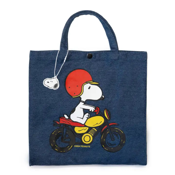 3P4 X Peanuts® - Snoopy Easy Rider Vintage-Style Market Tote-Little Fish Co.