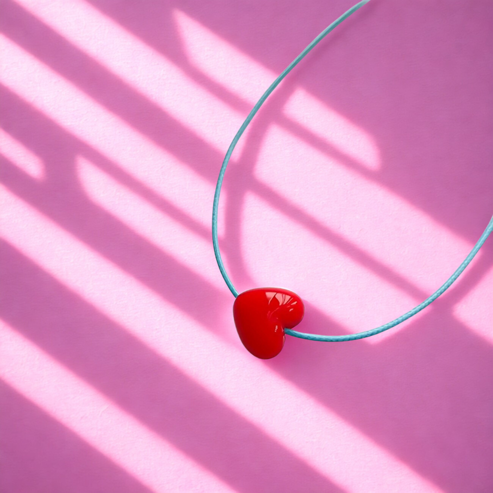 Simple string heart necklace-Little Fish Co.