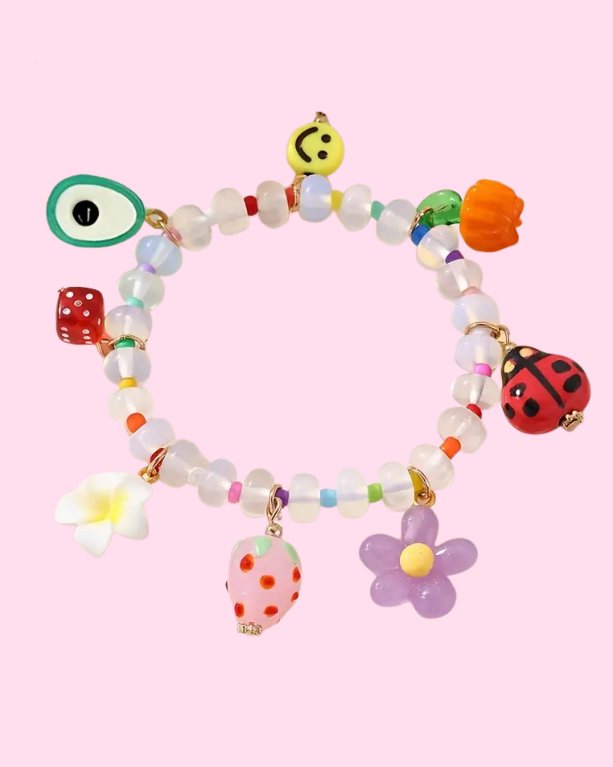 The " Charmer" Glass beaded charm bracelet - styles various