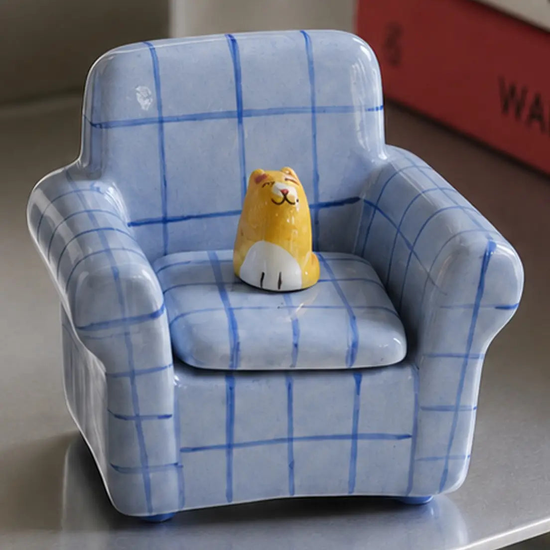 Cat of Blue Chair trinket box