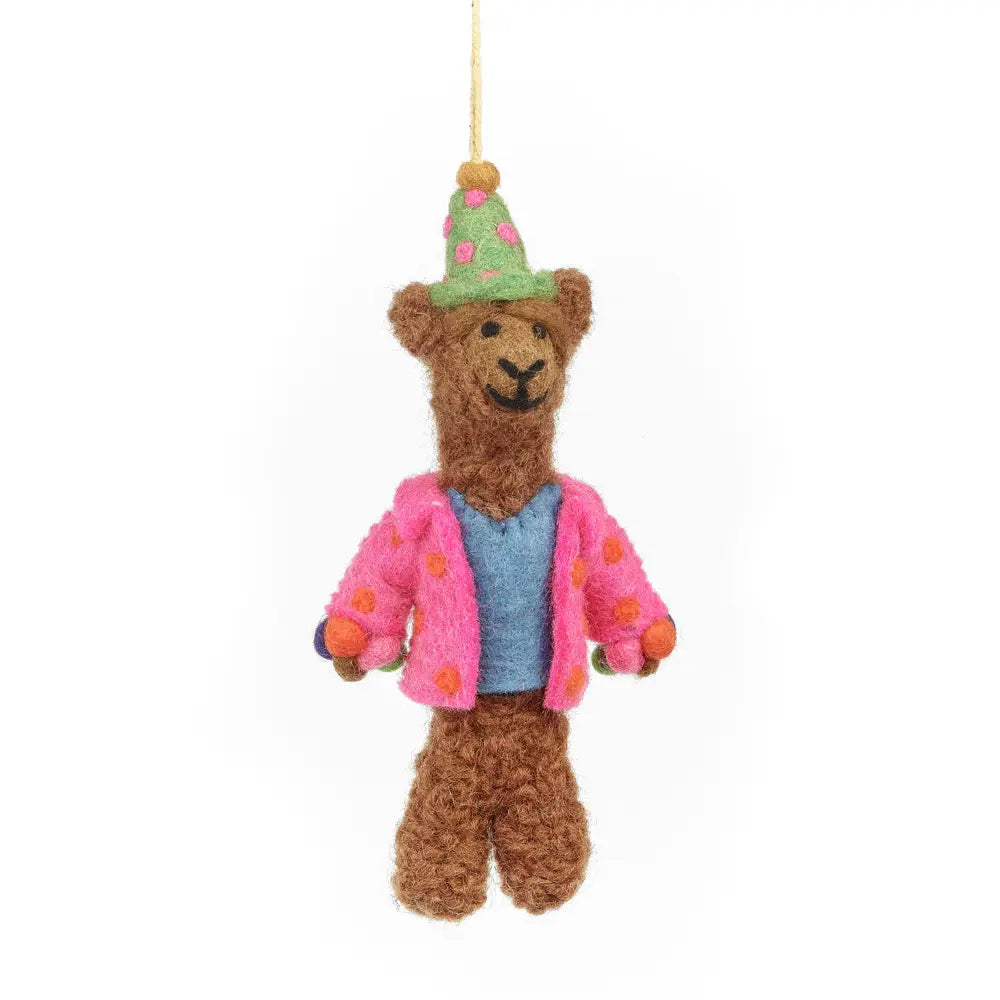 Handmade party alpaca felt decoration
