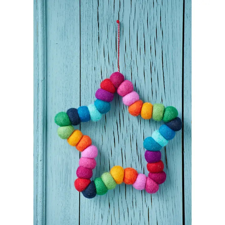 Chunky Rainbow Star Wreath-Little Fish Co.