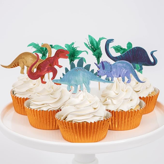 Dinosaur kingdom cupcake kit ( pack of 24 toppers)-Fun-Little Fish Co.