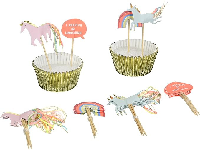 I believe in Unicorns cup cake kit ( pack of 24 in 4 styles)-Fun-Little Fish Co.