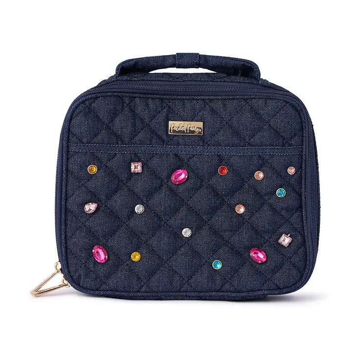 Bejeweled quilted lunch bag