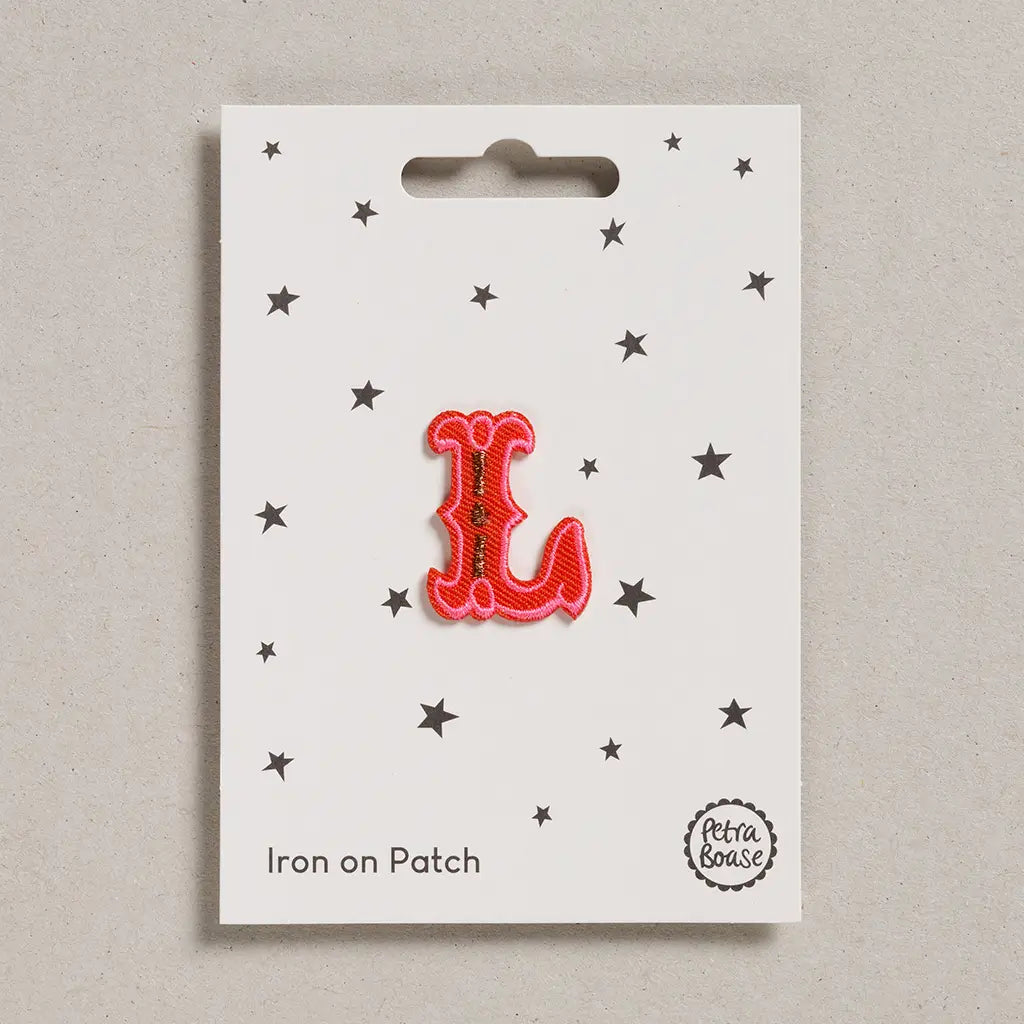 Iron on patch - Letter L-Fun-Little Fish Co.