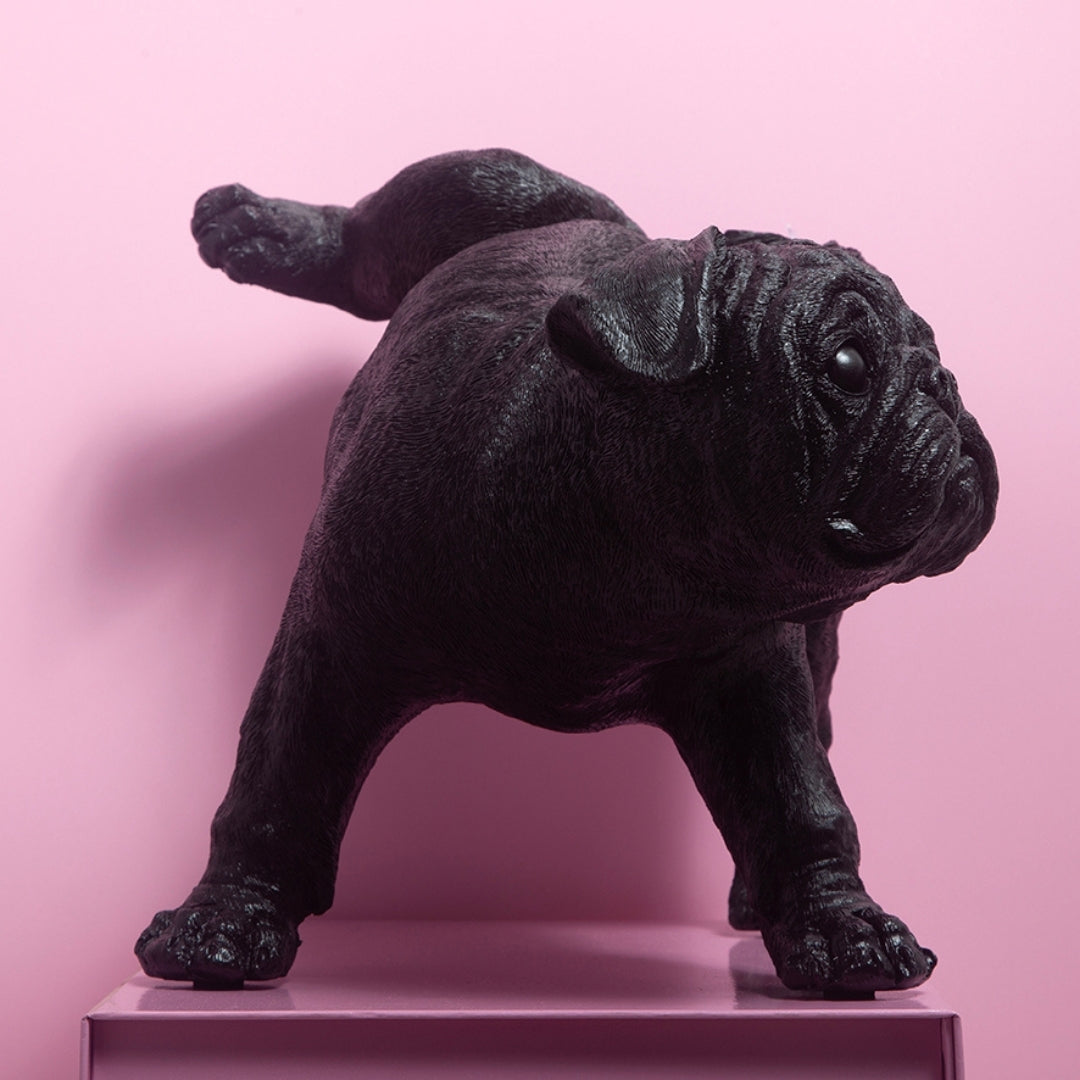 Peeing Pug - Black-Little Fish Co.