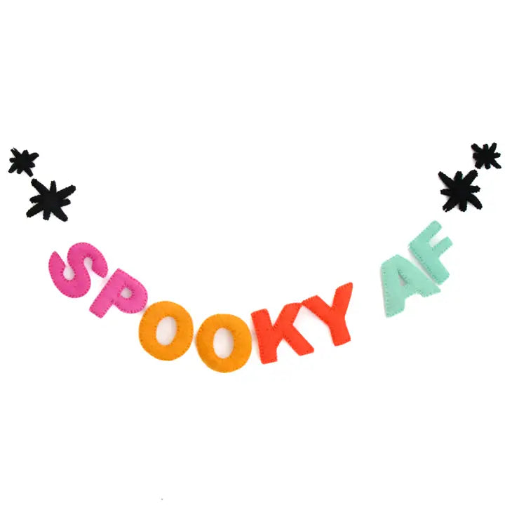 Spooky Af Felt Garland-Little Fish Co.