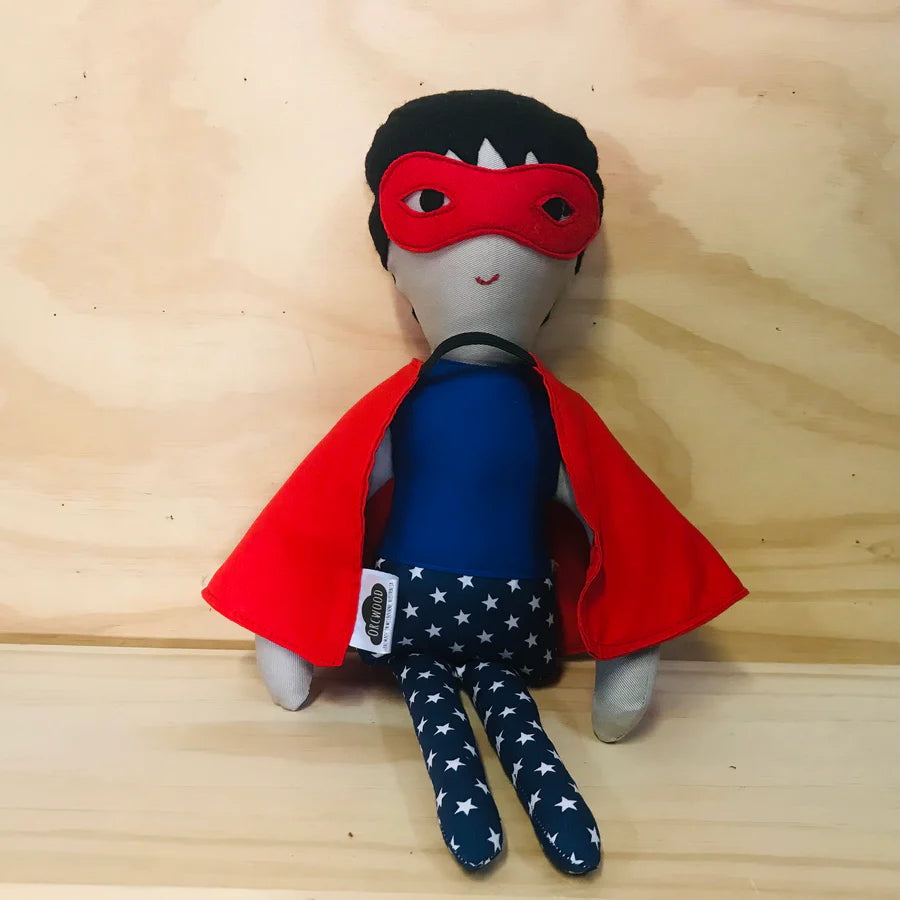 Superhero Boy HANDMADE cloth doll-Fun-Little Fish Co.