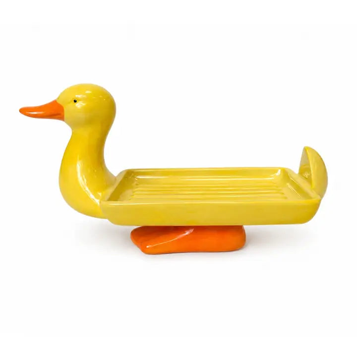 Yellow Ceramic Soap duck dish