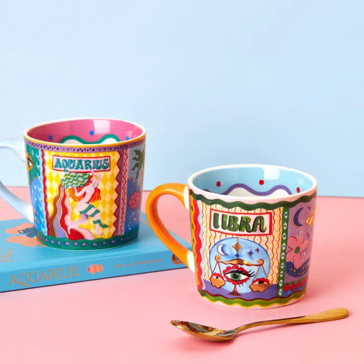 Aquarius Zodiac Mug-Little Fish Co.
