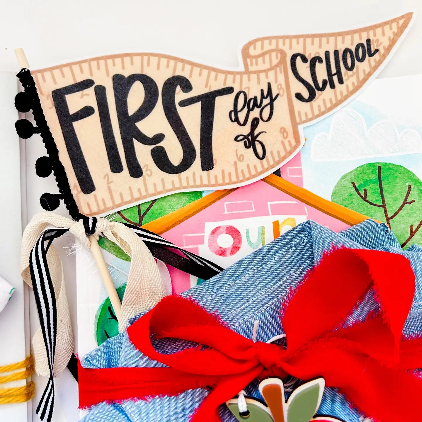 Ruler First day of school flag-Fashion-Little Fish Co.