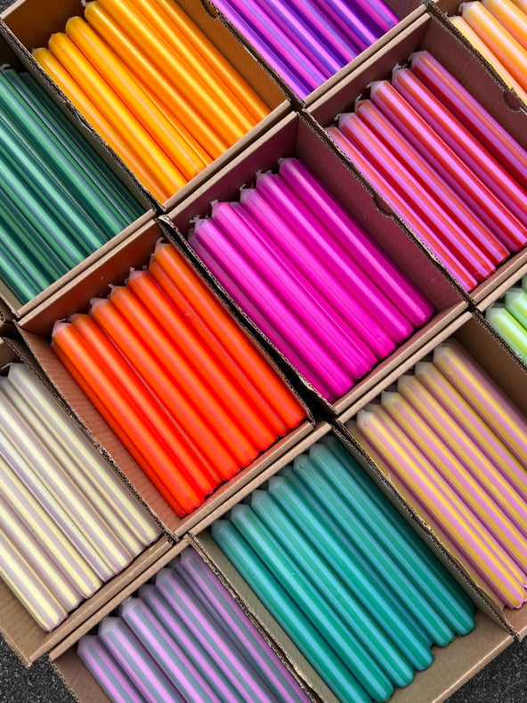 Pinstripe candle - selected colours-Top 30 Party-Little Fish Co.