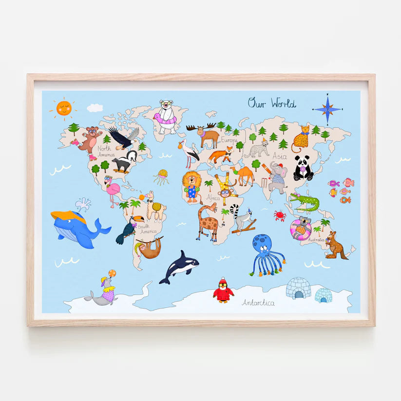 Our world print-Art-Little Fish Co.