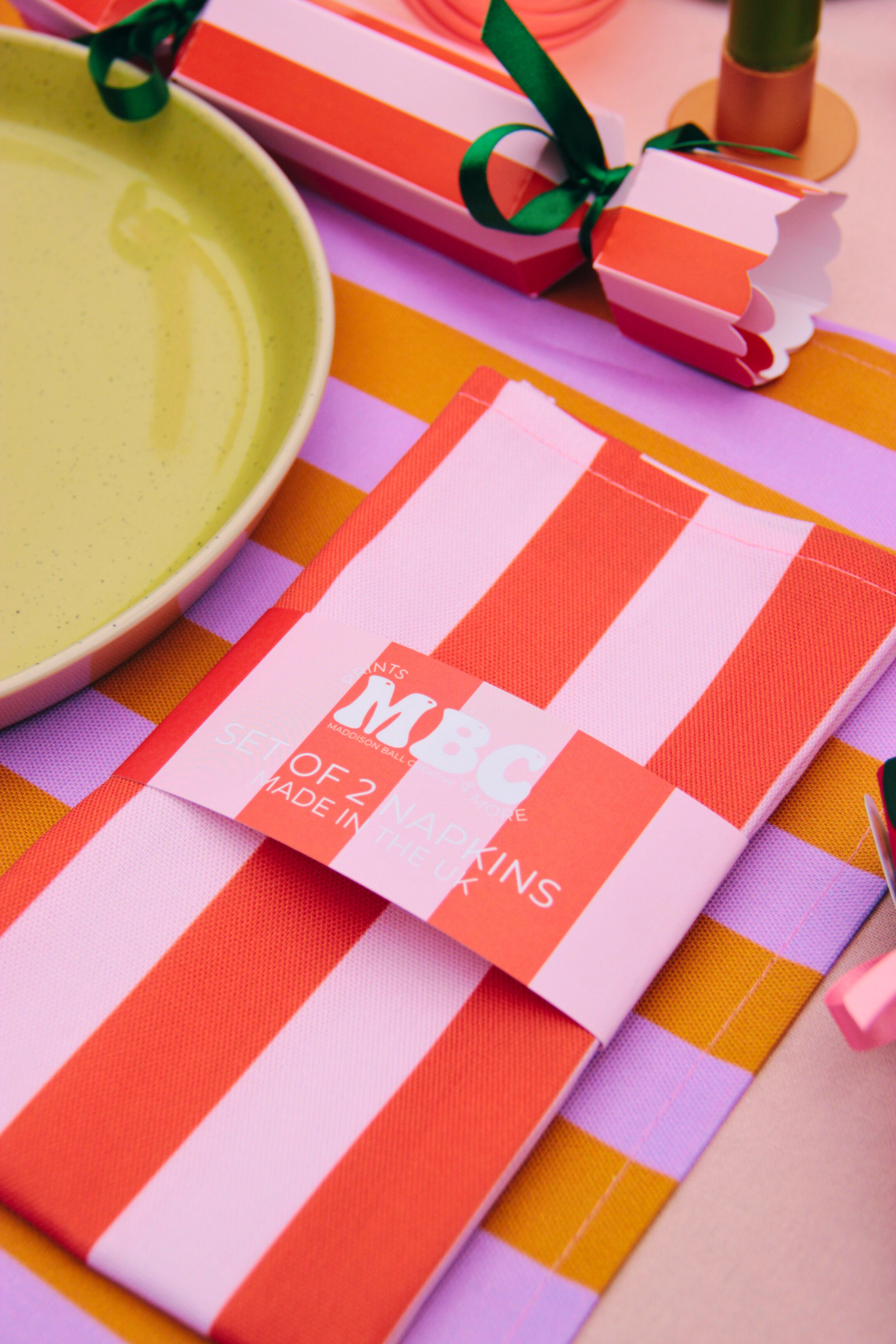 Peach & Orange Placemat/Napkin x2 (Ships September)-Top 30 Christmas-Little Fish Co.