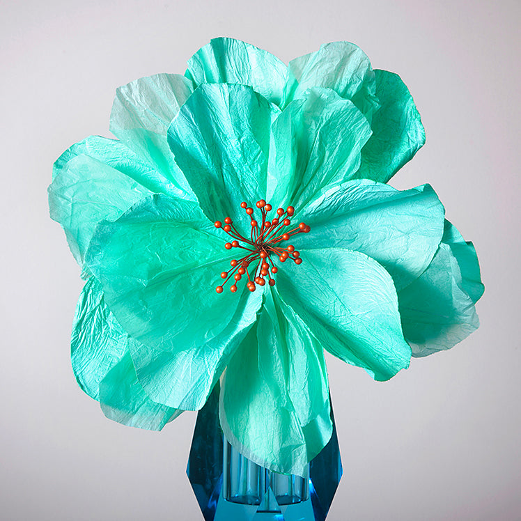 Sakura Paper Flower -Aqua-Top 30 Decor-Little Fish Co.