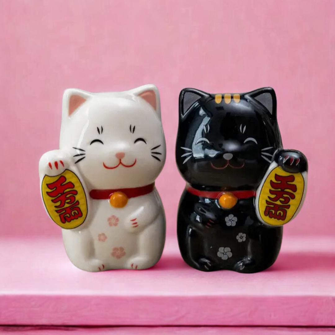Lucky Cat salt and pepper shakers-Top 30 Decor-Little Fish Co.