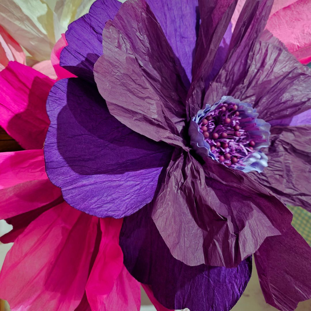 Moonlight Paper Flower - Deep Purple-Little Fish Co.