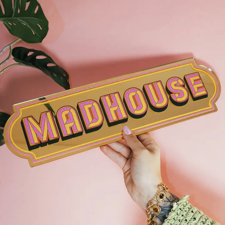 Mad House Gold Mirror-Little Fish Co.