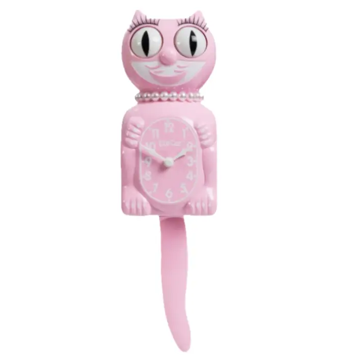 Bubblegum Pink Kit Cat Clock