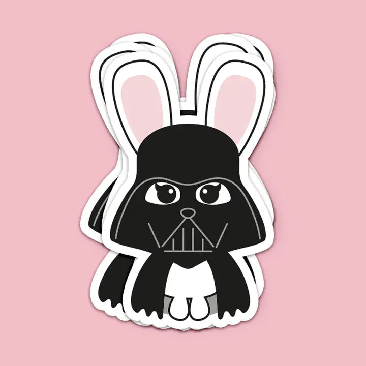 Star wars Darth Bunny sticker-Top 30 Stationary-Little Fish Co.