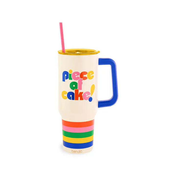 Mega Stainless steel Tumbler - Piece of cake-Little Fish Co.