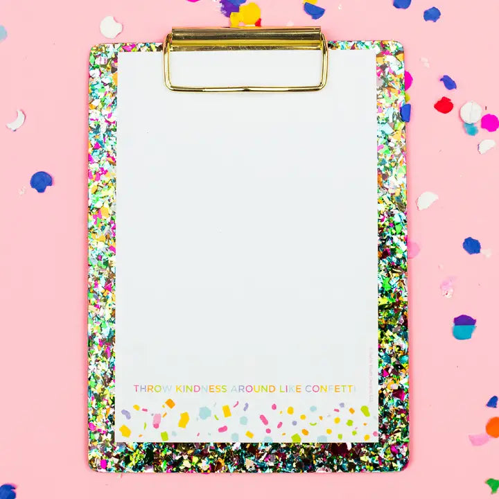 Clipboard with notepad set - colorful confetti-Fun-Little Fish Co.