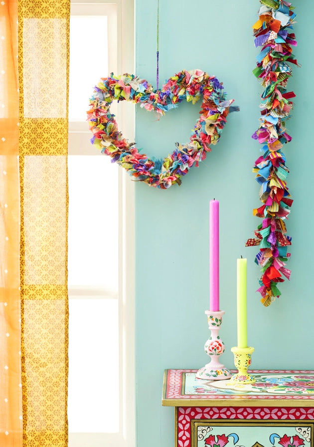 Recycled Sari Wreath - Heart-Little Fish Co.